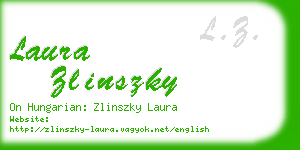 laura zlinszky business card